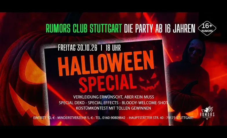 Halloween-Party ab 16+ I Rumors Club