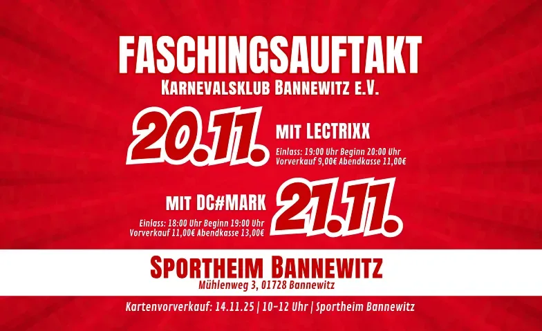 Faschingsauftakt 20.11.2026