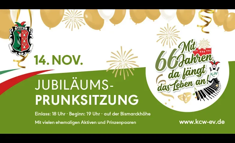 Karnevalistische Jubiläums-Prunksitzung des KCW