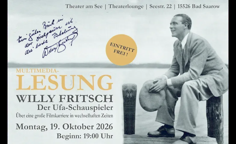 Multimedia-Lesung: Willy Fritsch - Der Ufa-Schauspieler