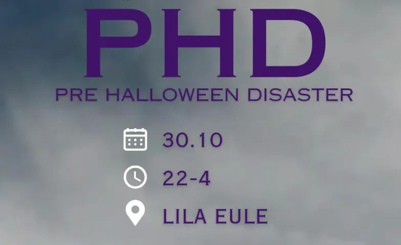 PHD - Pre Halloween Disaster Party